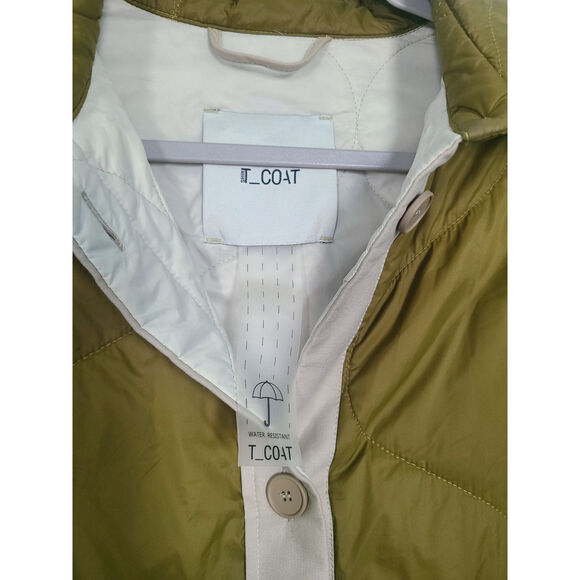 T_COAT Water Resistant Quilted Coat in Neutrals Size 44 US Medium - Picture 5 of 14